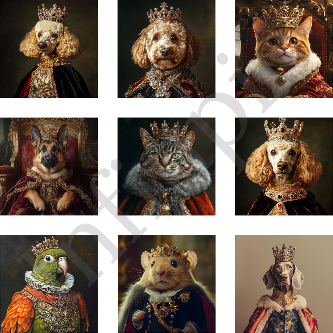 Custom Royal Pet Portrait