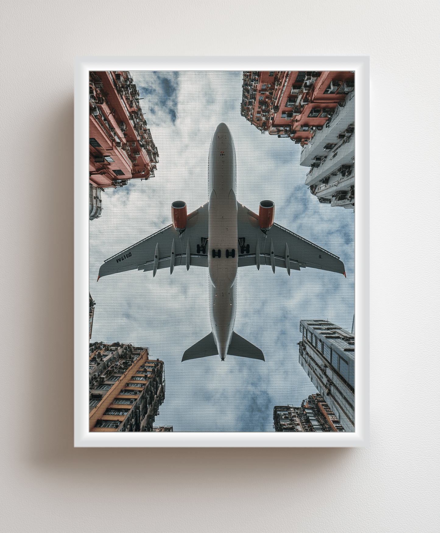 Canvas painting Flight Among Buildings