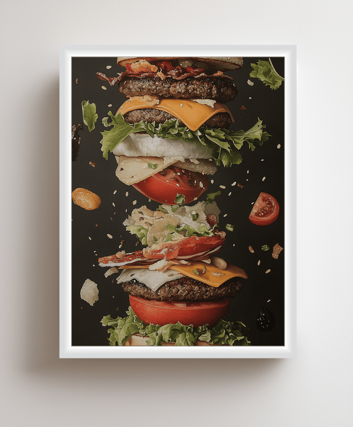 Supreme Burger canvas painting