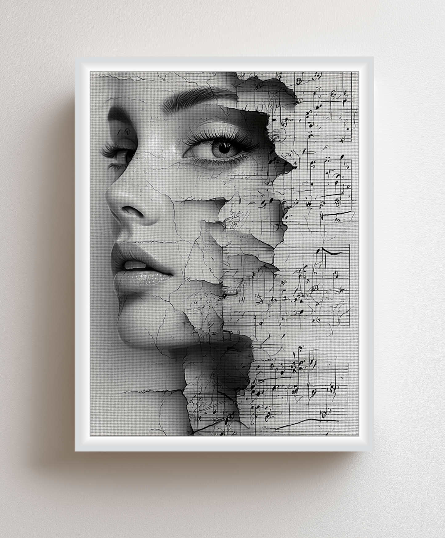 Face of Music canvas painting