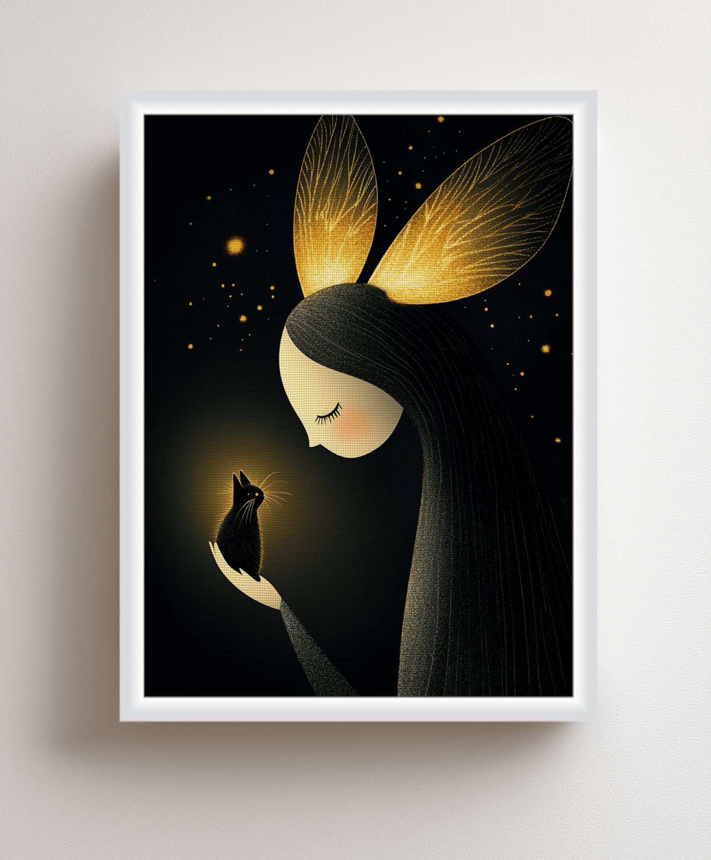 Canvas painting Angel in Golden Tones