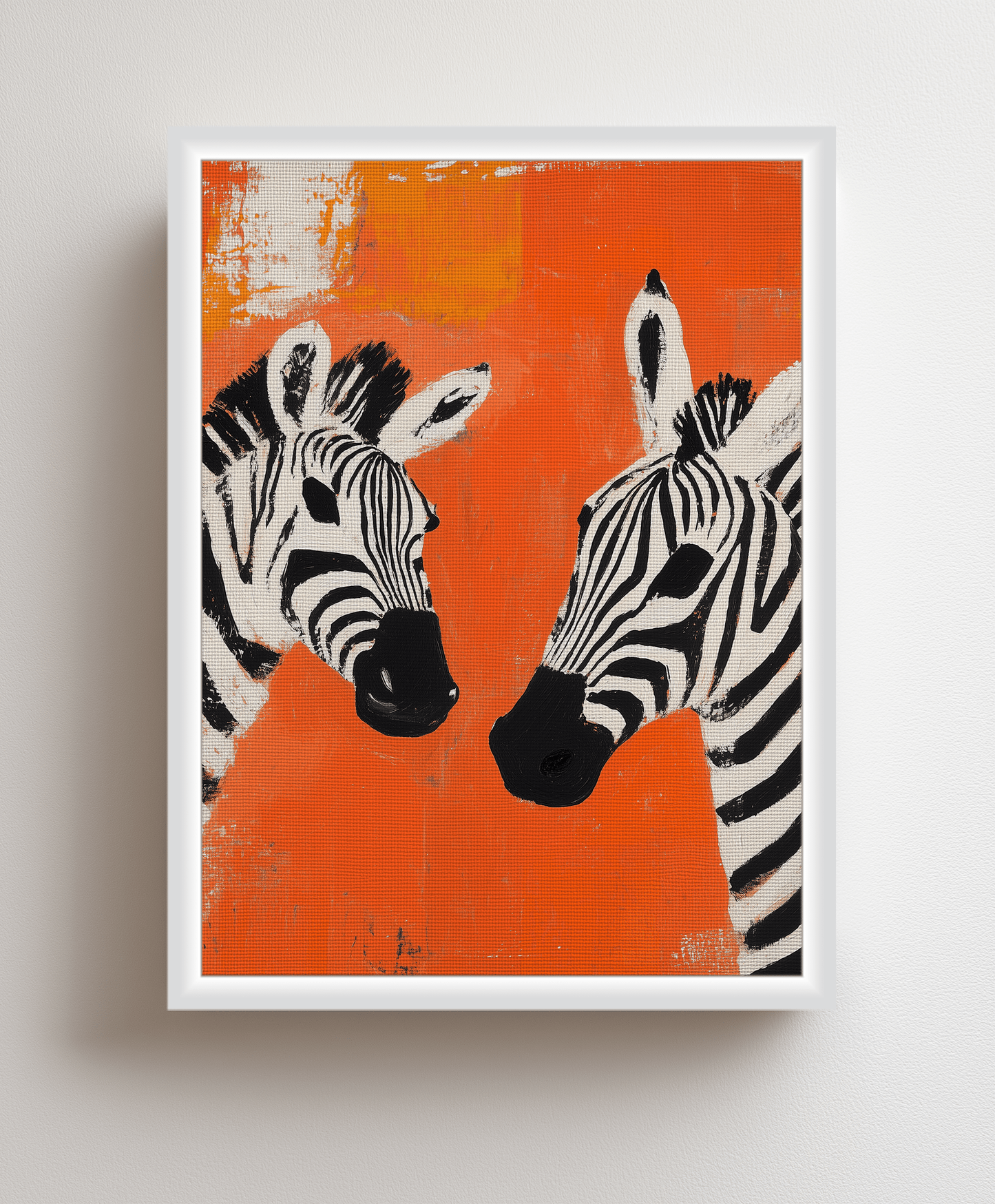 Canvas painting African Zebras