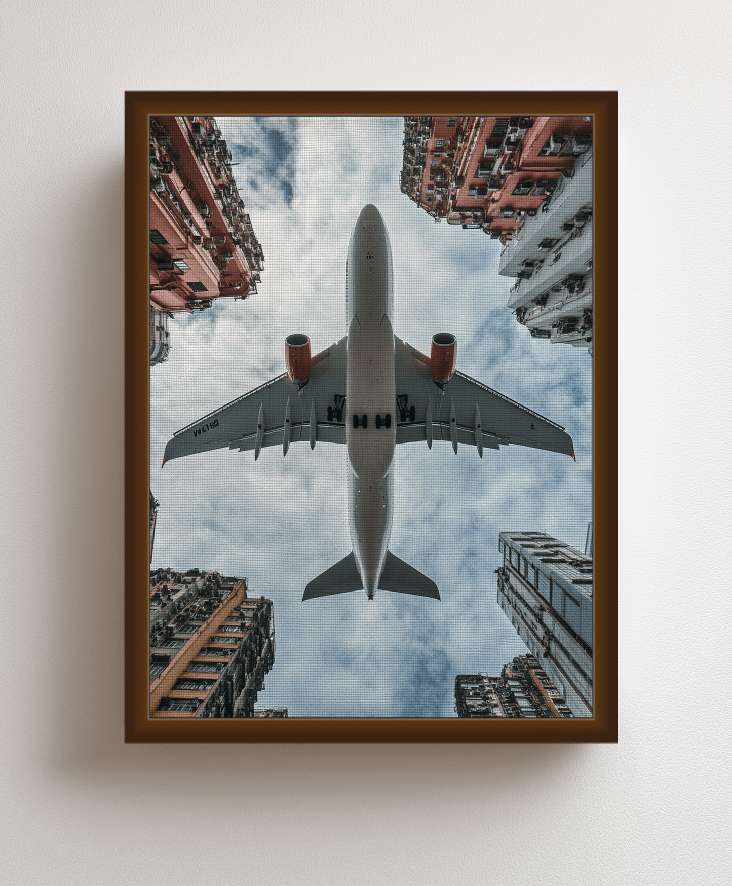 Canvas painting Flight Among Buildings