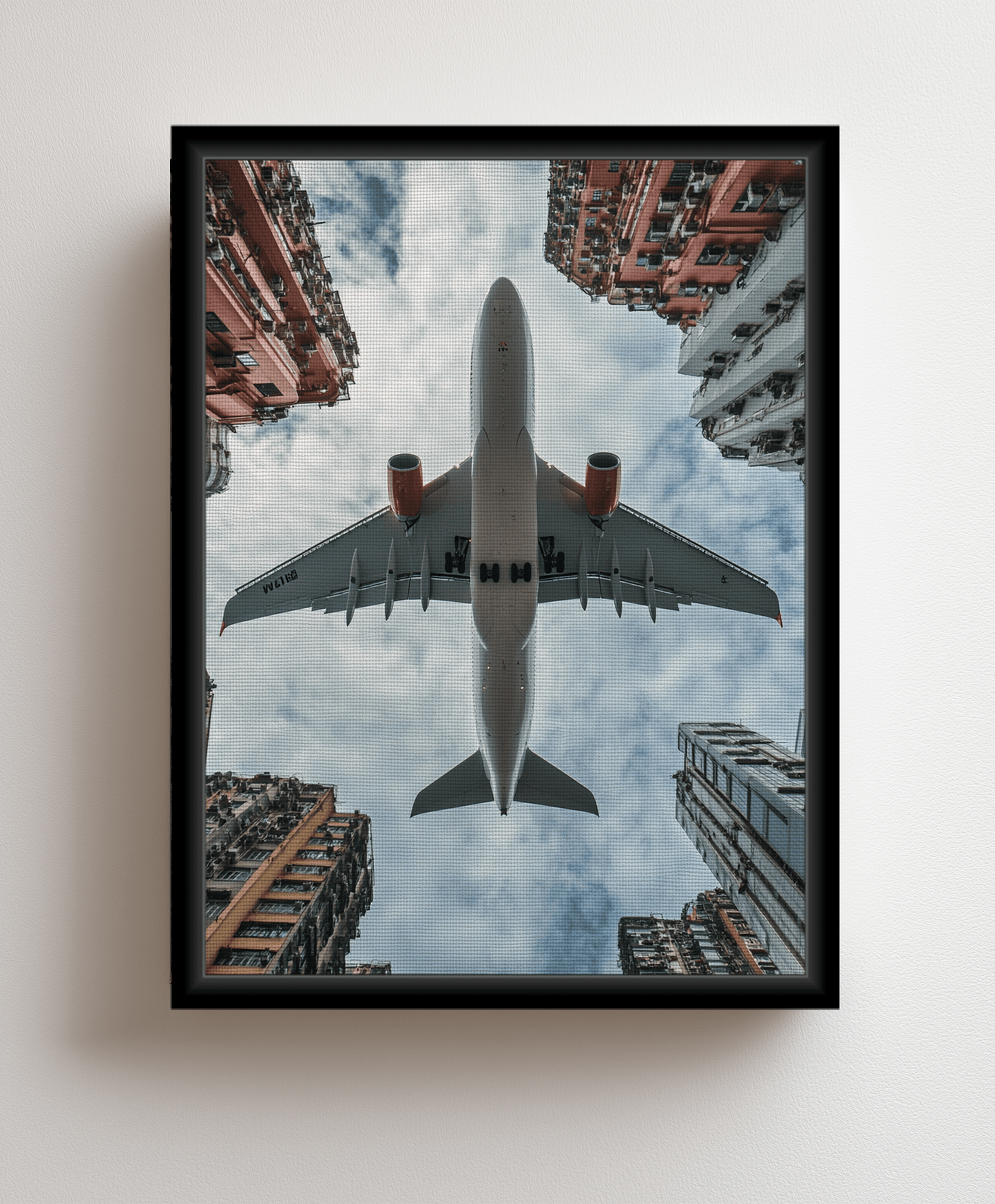 Canvas painting Flight Among Buildings