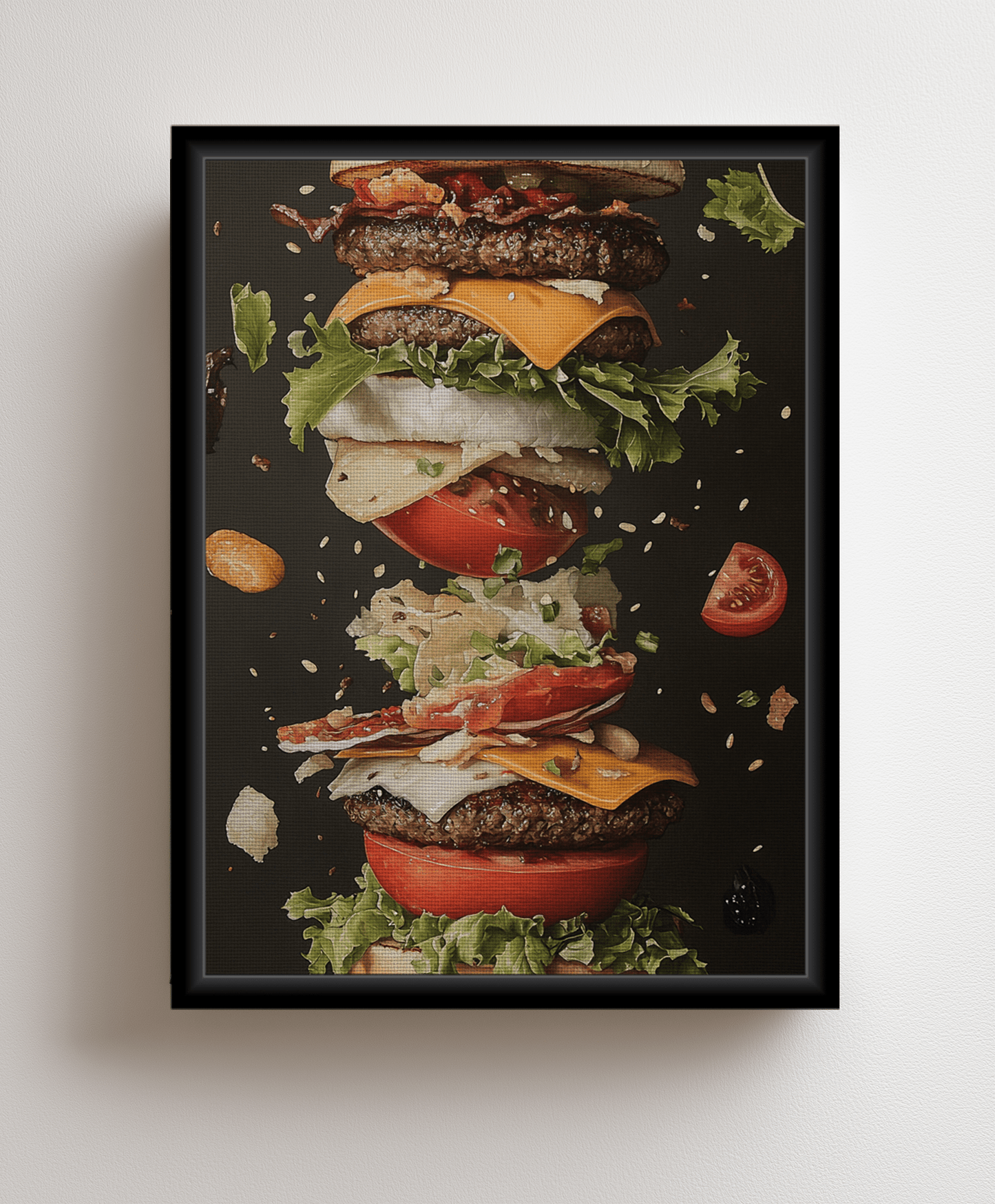 Supreme Burger canvas painting