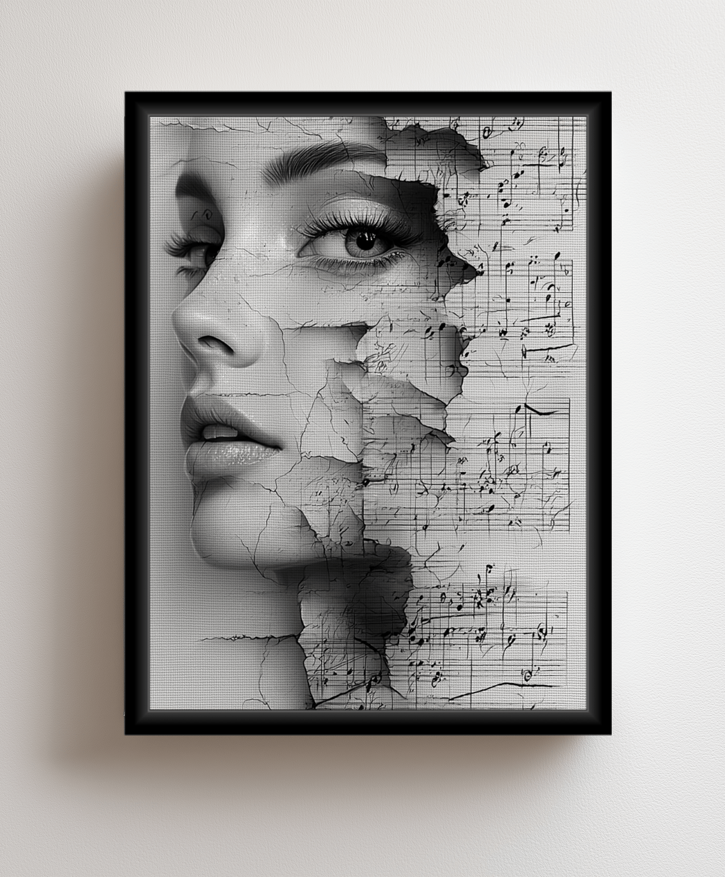 Face of Music canvas painting