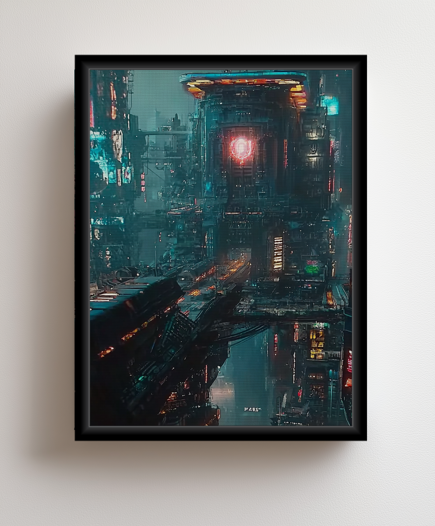 Dark Metropolis canvas painting