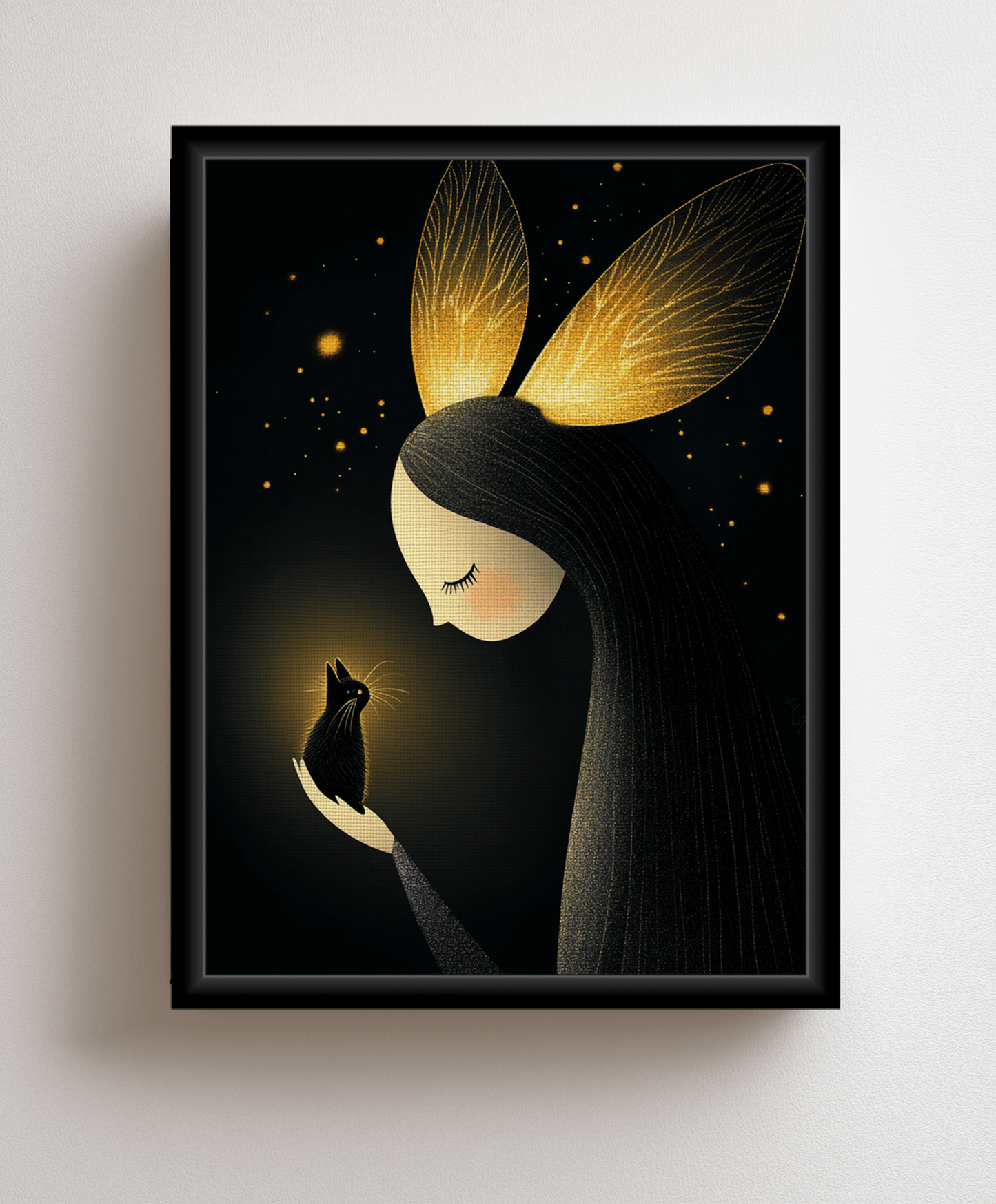 Canvas painting Angel in Golden Tones