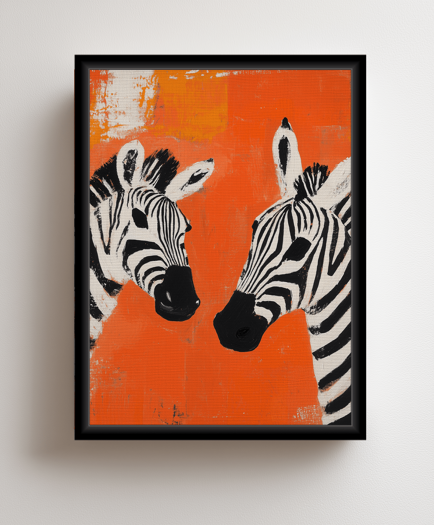 Canvas painting African Zebras