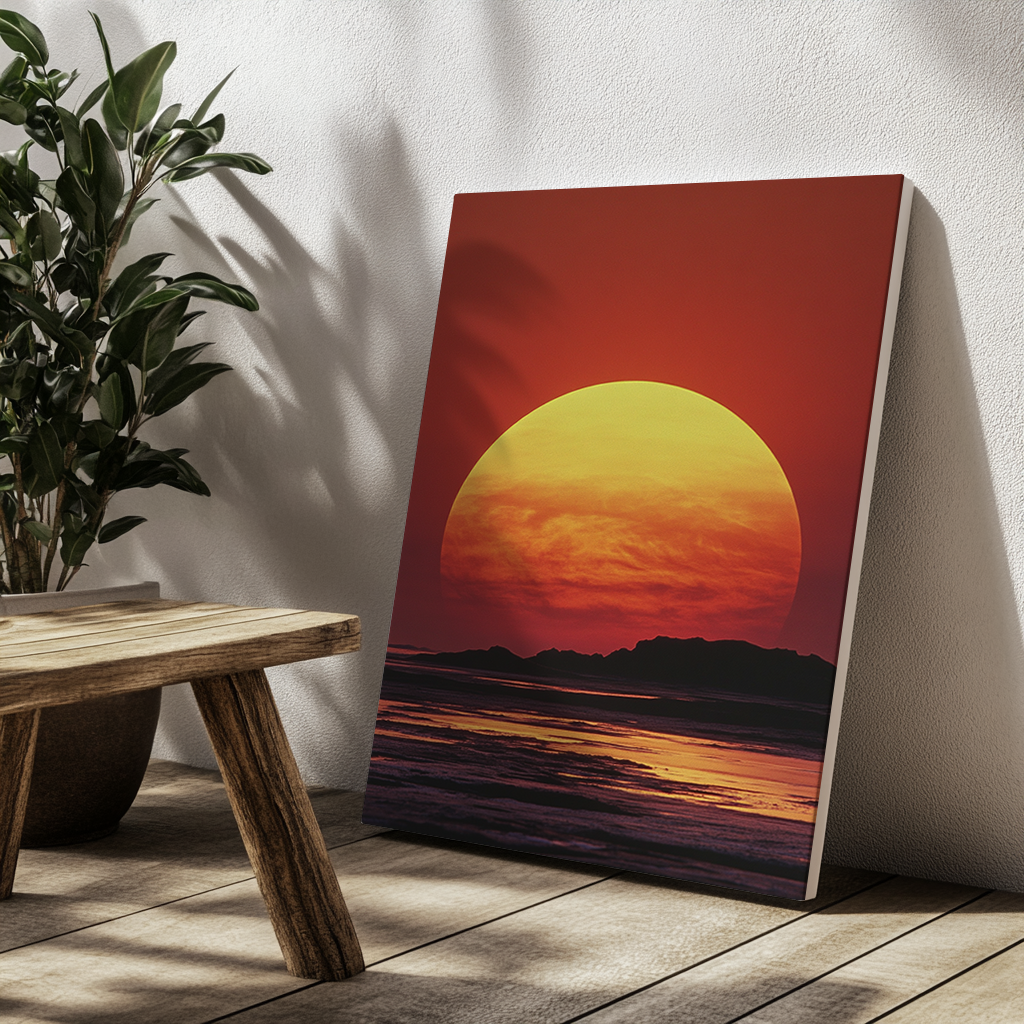 Sunset canvas painting