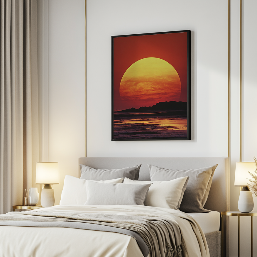 Sunset canvas painting