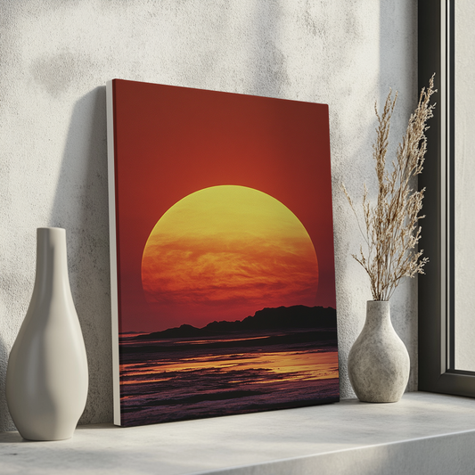 Sunset canvas painting