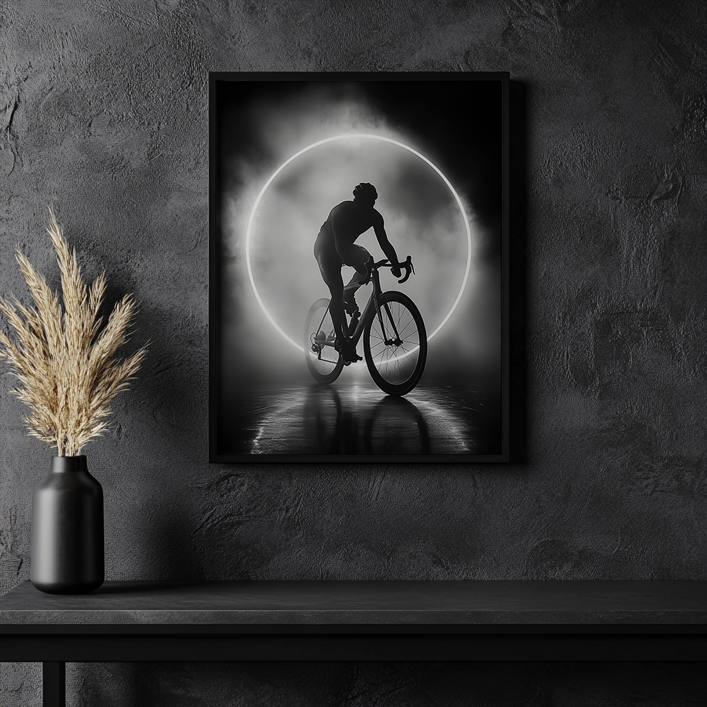 Canvas painting The Night Cyclist