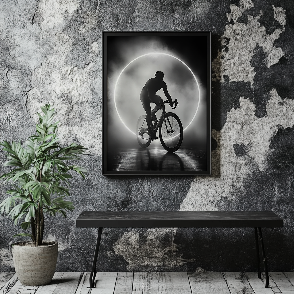 Canvas painting The Night Cyclist