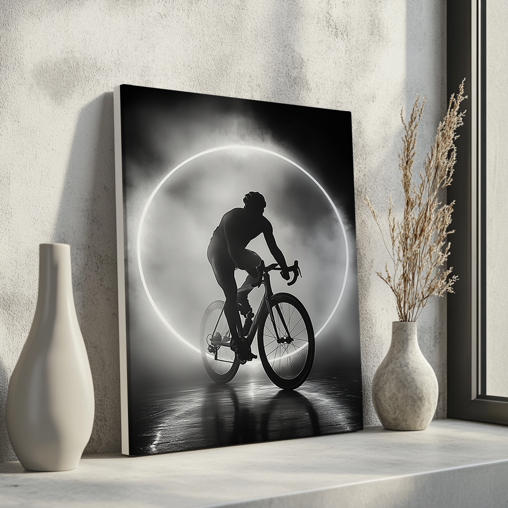 Canvas painting The Night Cyclist