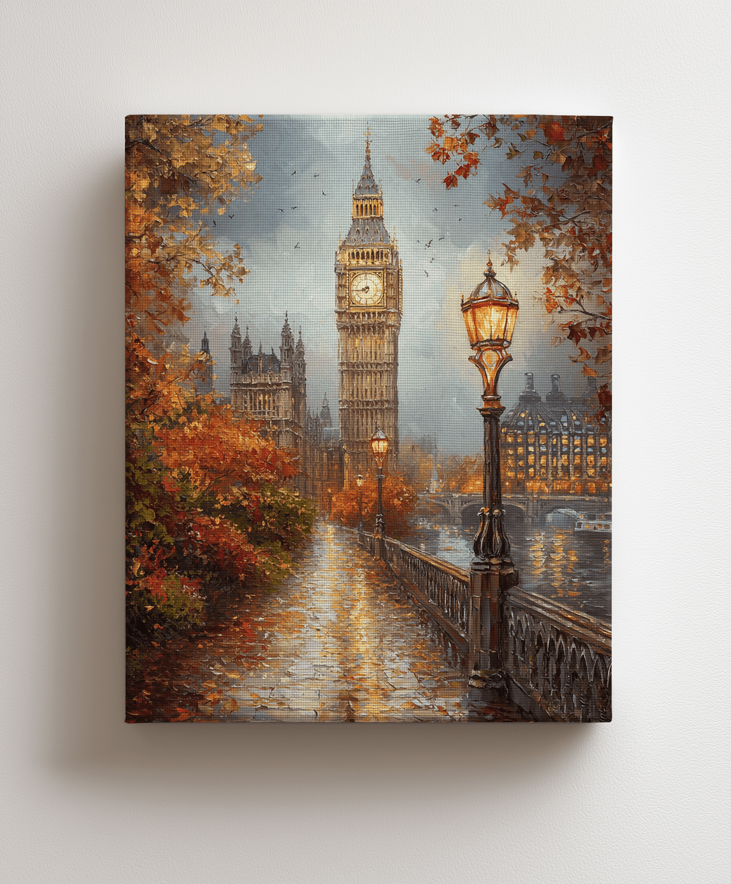 Canvas painting Big Ben and London Streets