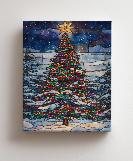 Canvas painting The Shining Christmas Tree