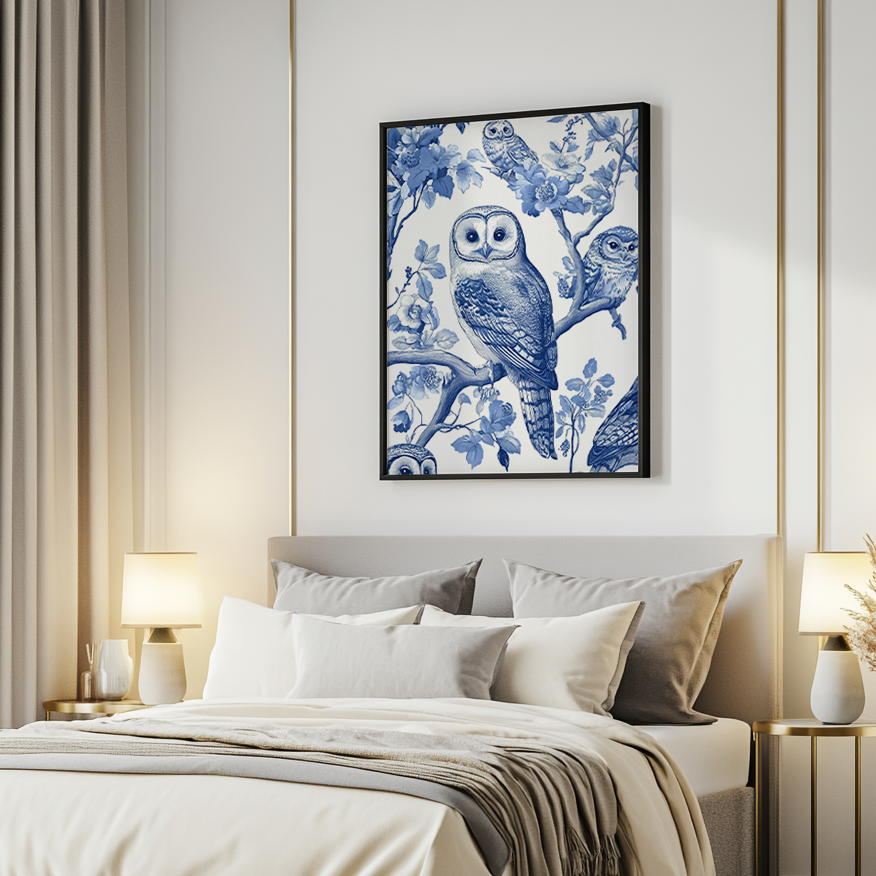 Canvas painting Mystic Owls