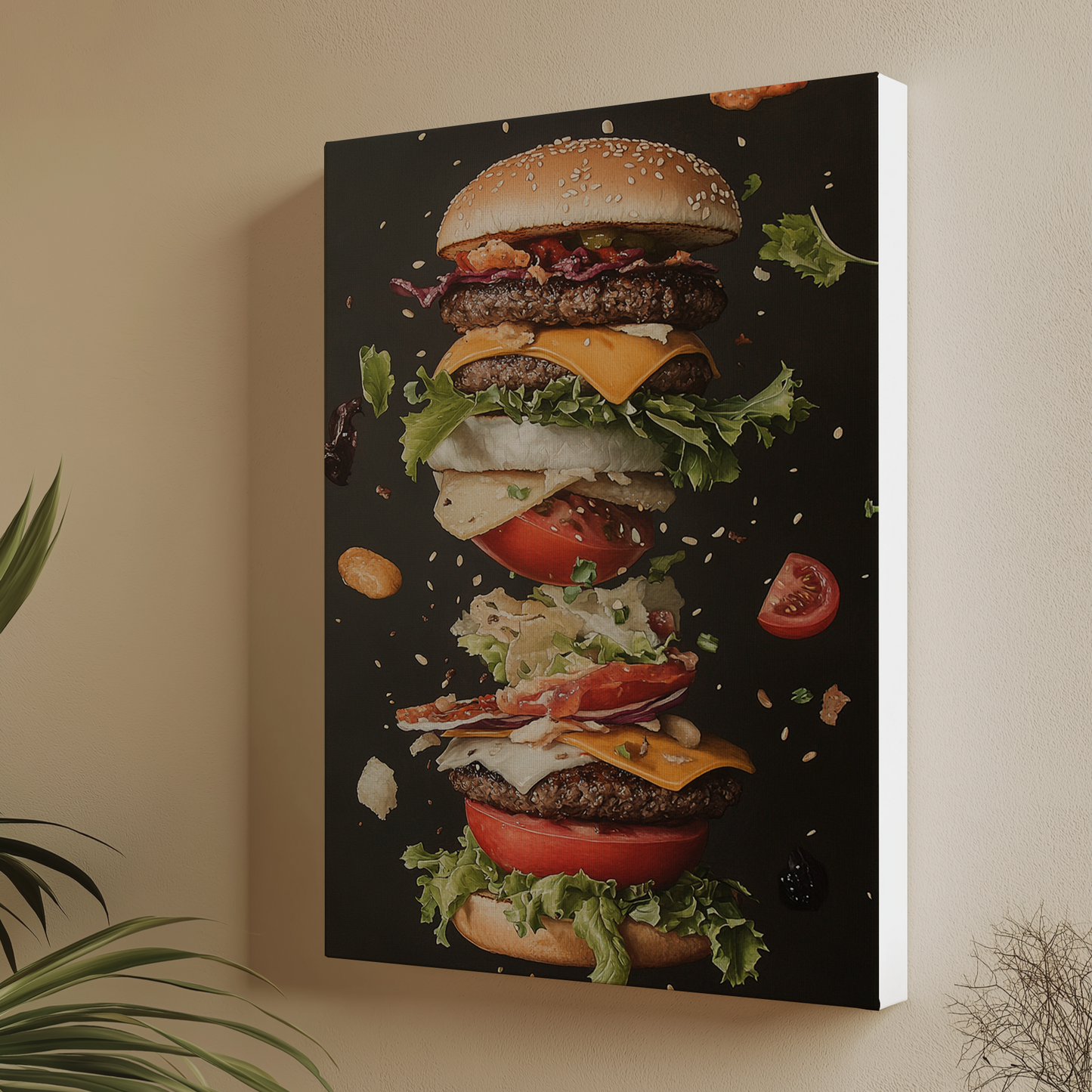 Supreme Burger canvas painting