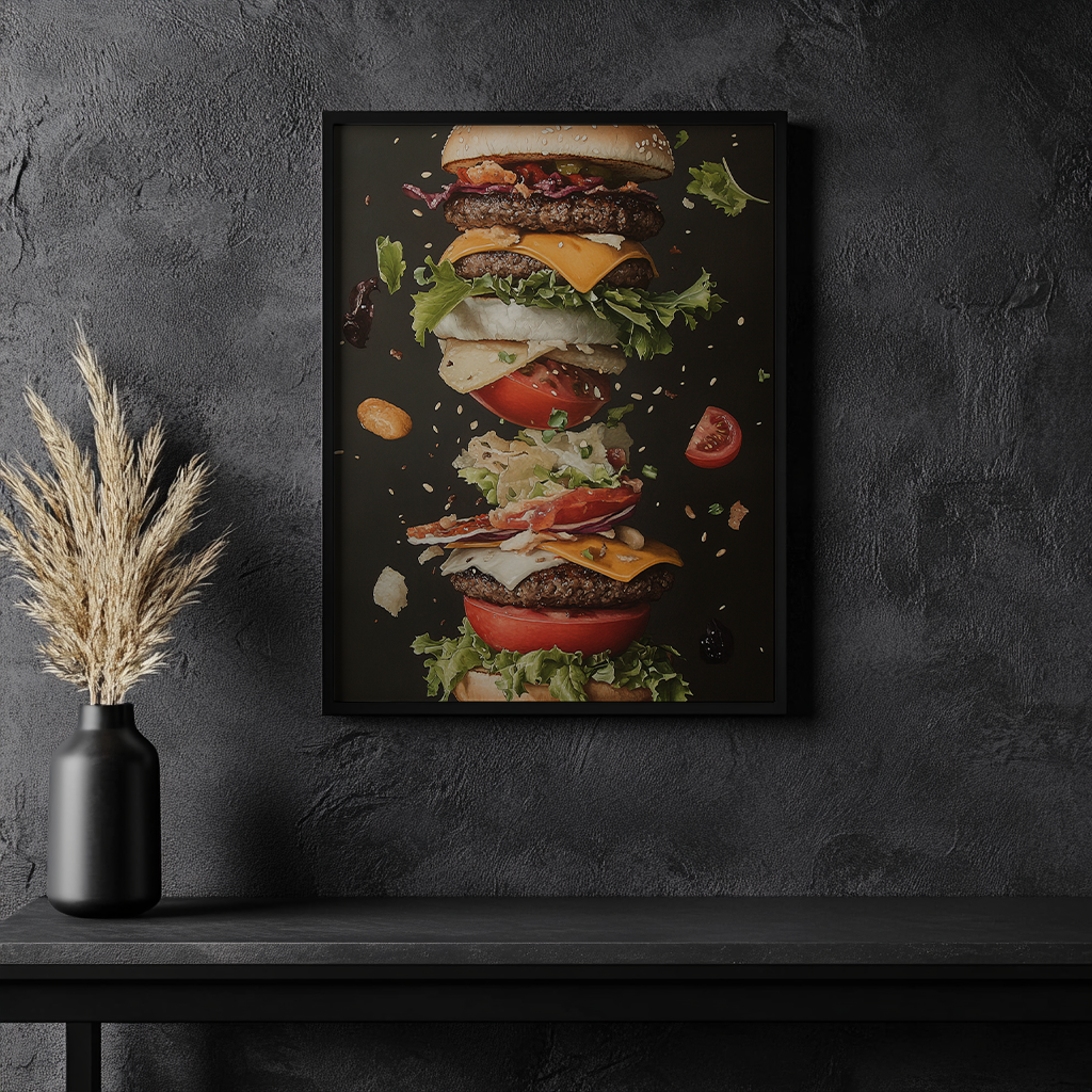 Supreme Burger canvas painting