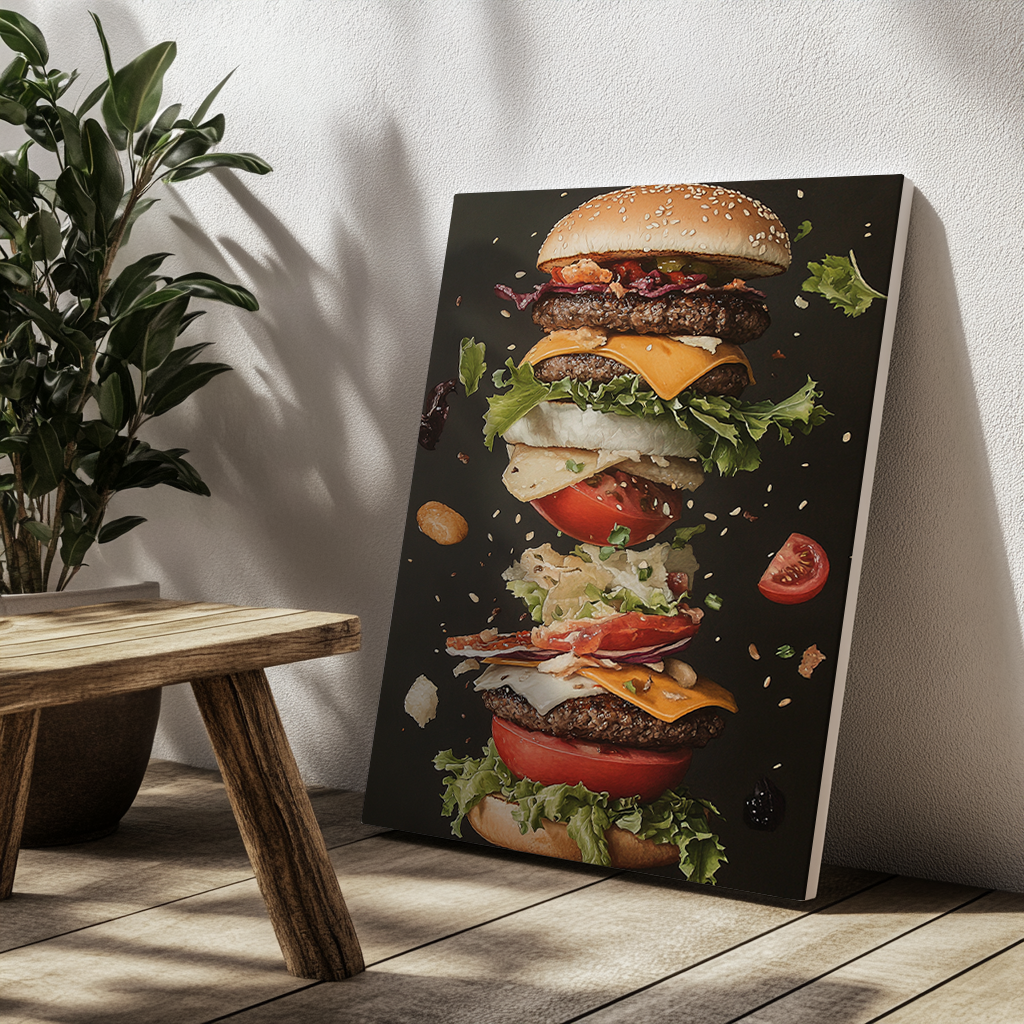 Supreme Burger canvas painting