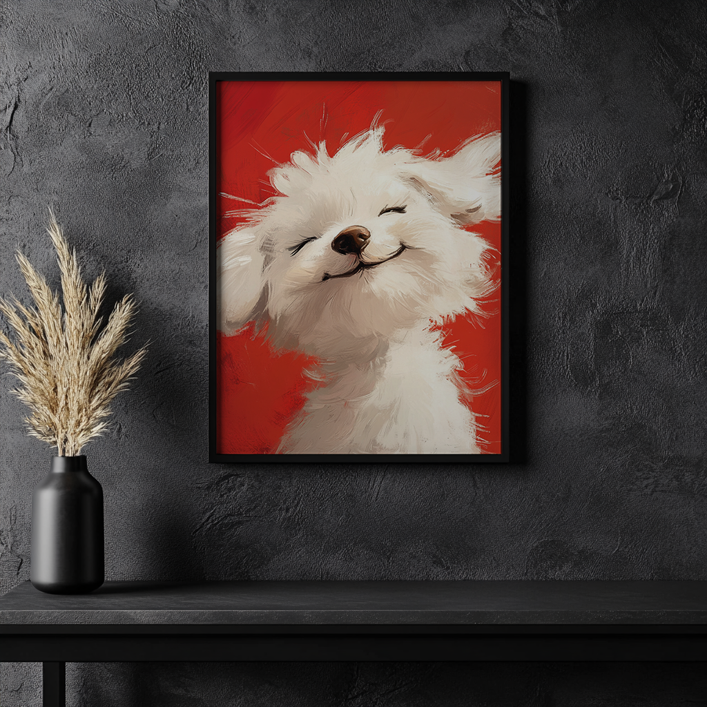 Canvas painting Adorable Fluffy Puppy