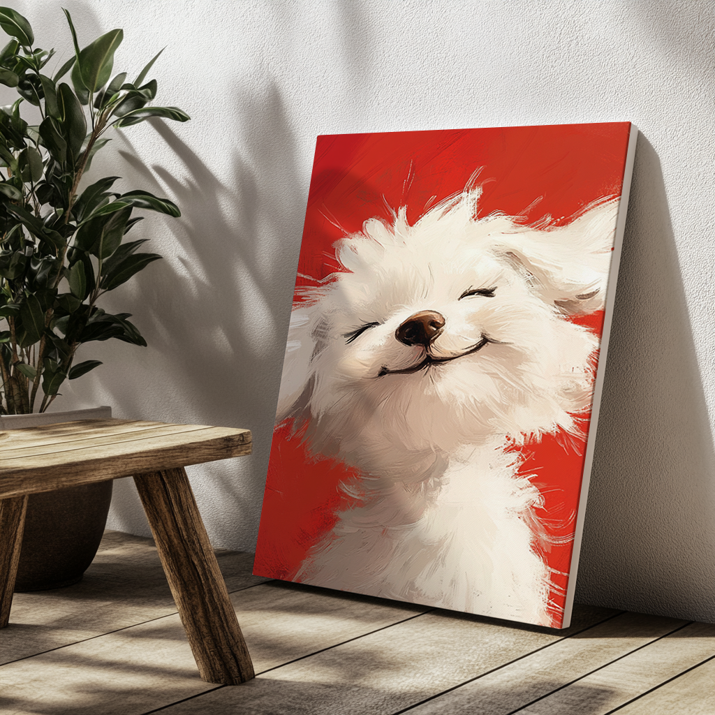 Canvas painting Adorable Fluffy Puppy