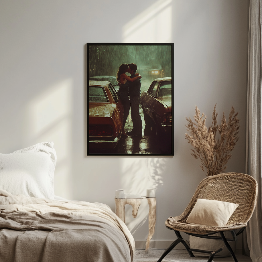 Canvas painting Kiss in the Rain