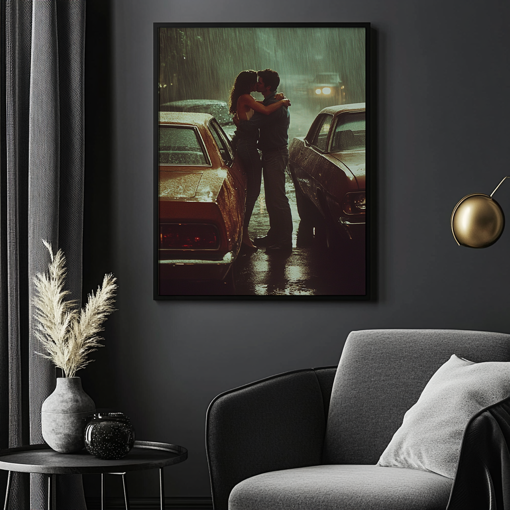 Canvas painting Kiss in the Rain