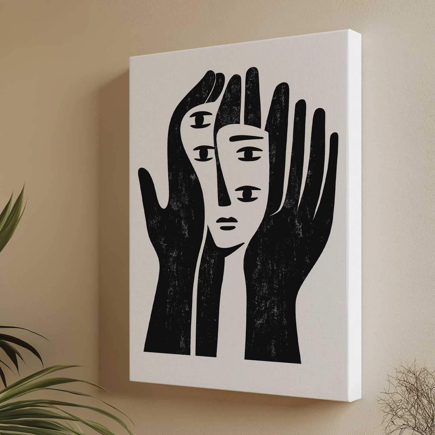 Self-reflection canvas painting