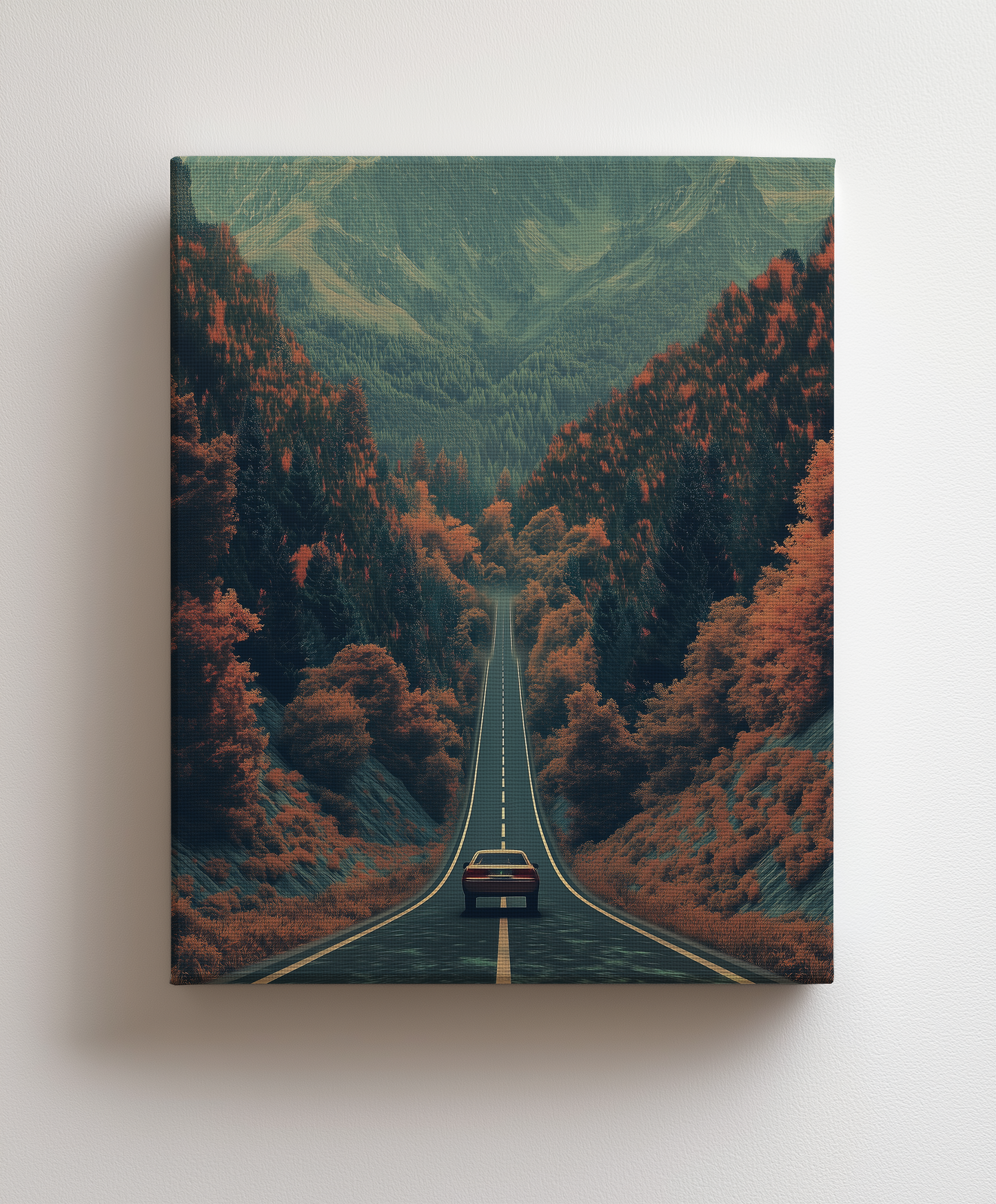 Mountain landscape canvas painting