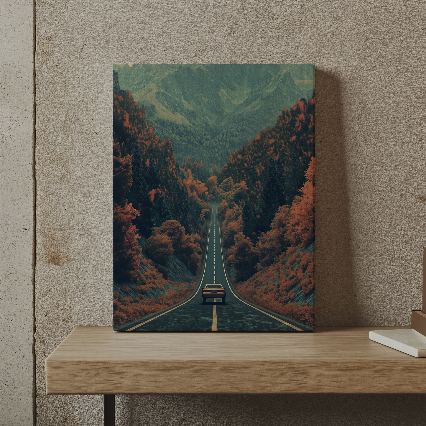 Mountain landscape canvas painting