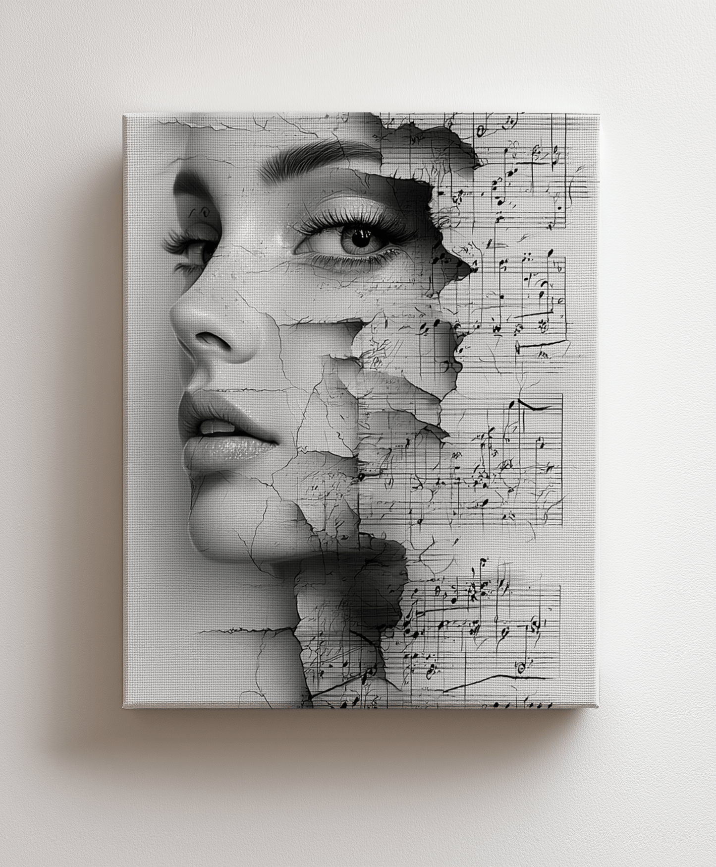 Face of Music canvas painting