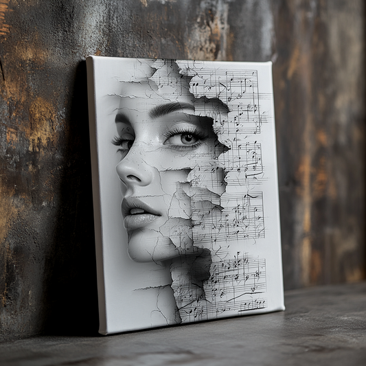 Face of Music canvas painting