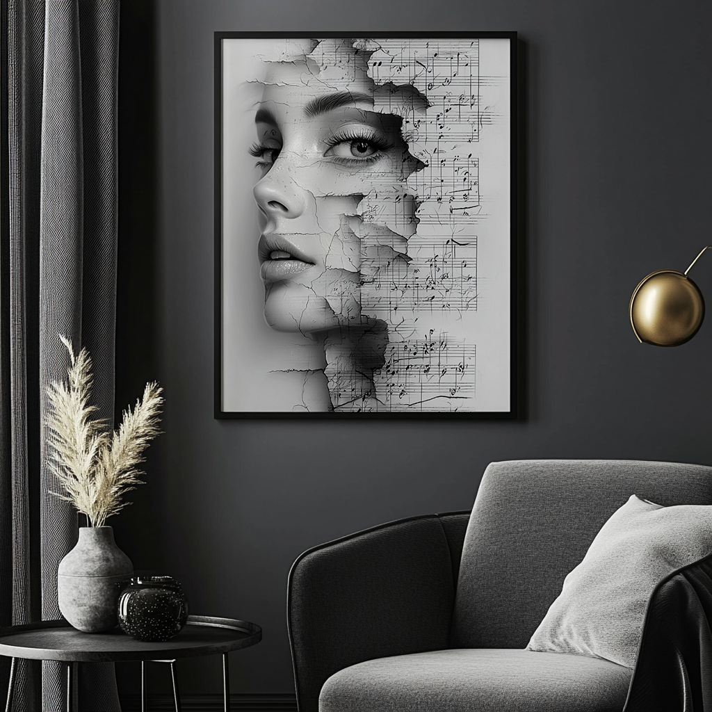 Face of Music canvas painting