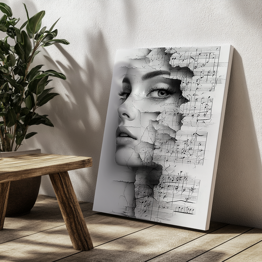 Face of Music canvas painting