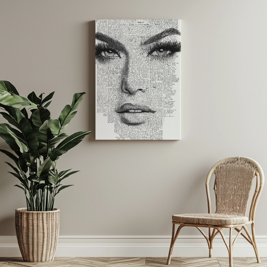 Canvas painting The Face of Words