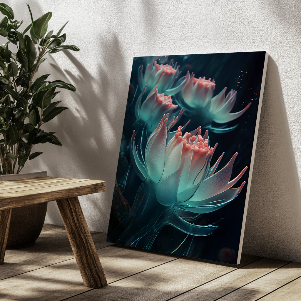 Canvas painting Flowers of the Deep