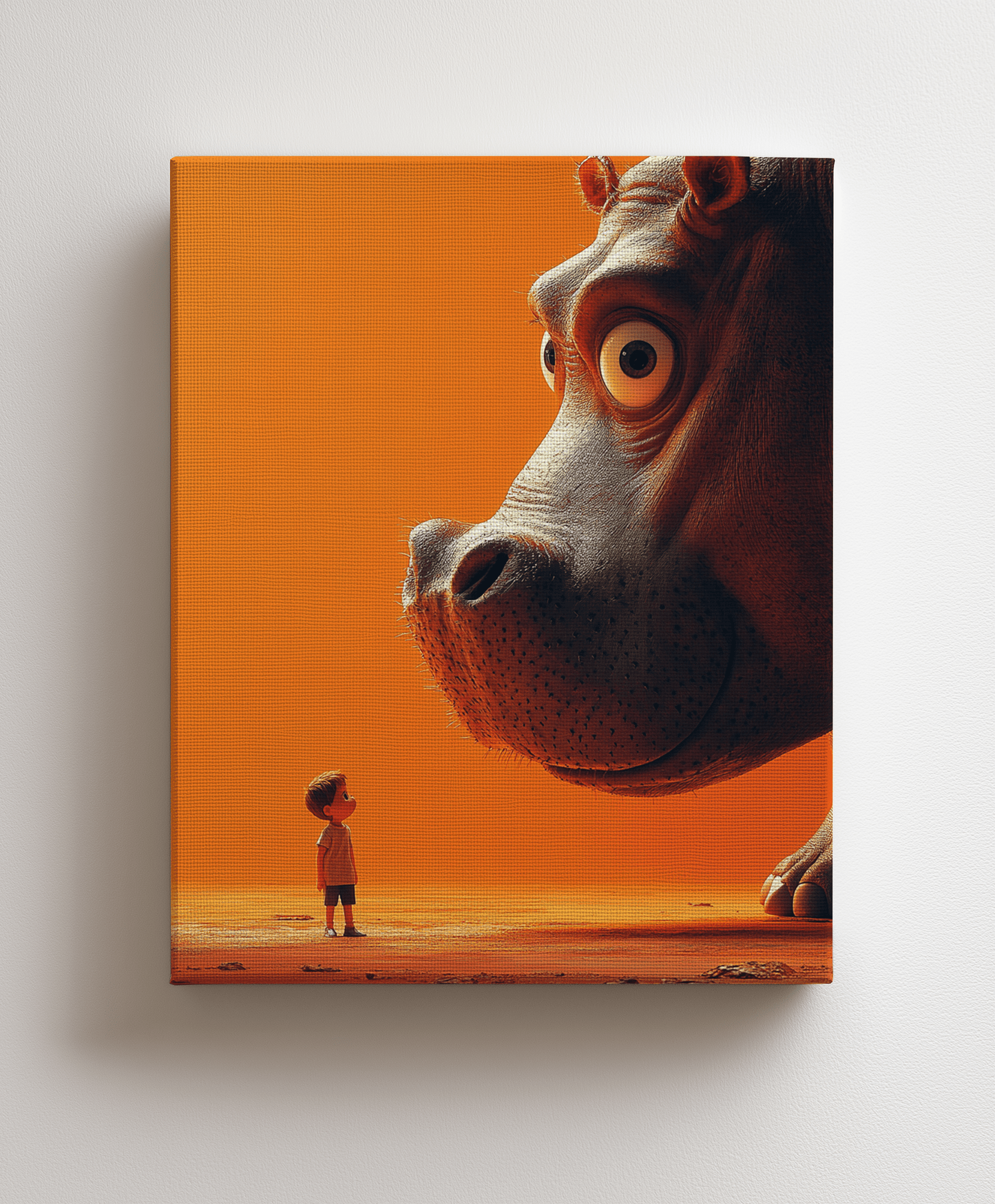 Canvas painting The Look of the Little Explorer