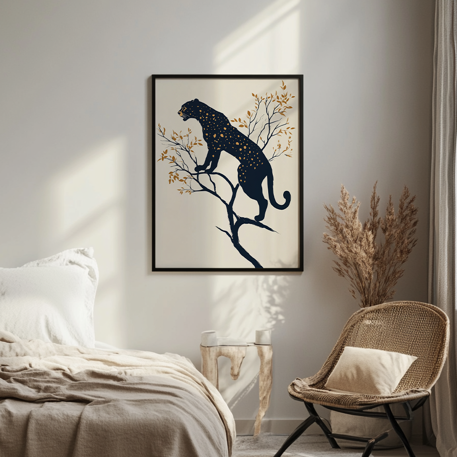 Canvas painting Graceful panther