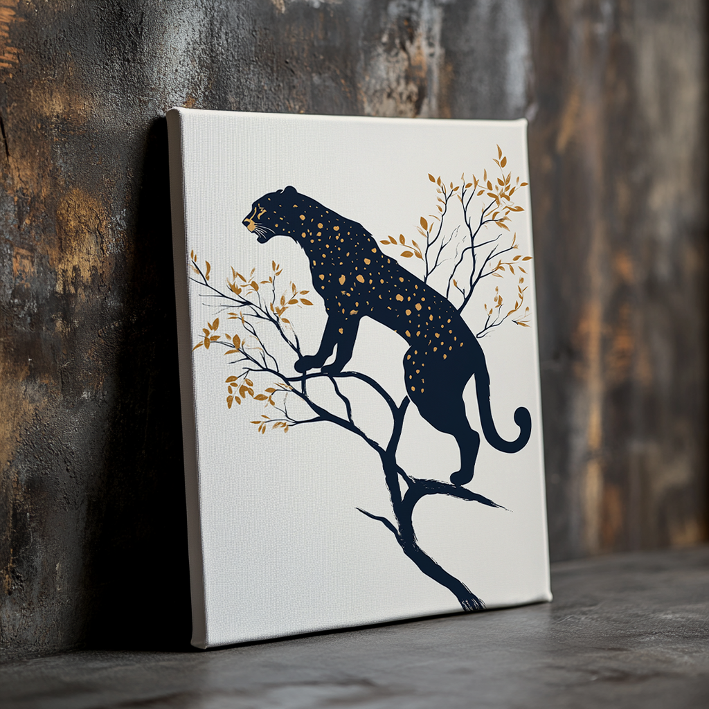 Canvas painting Graceful panther