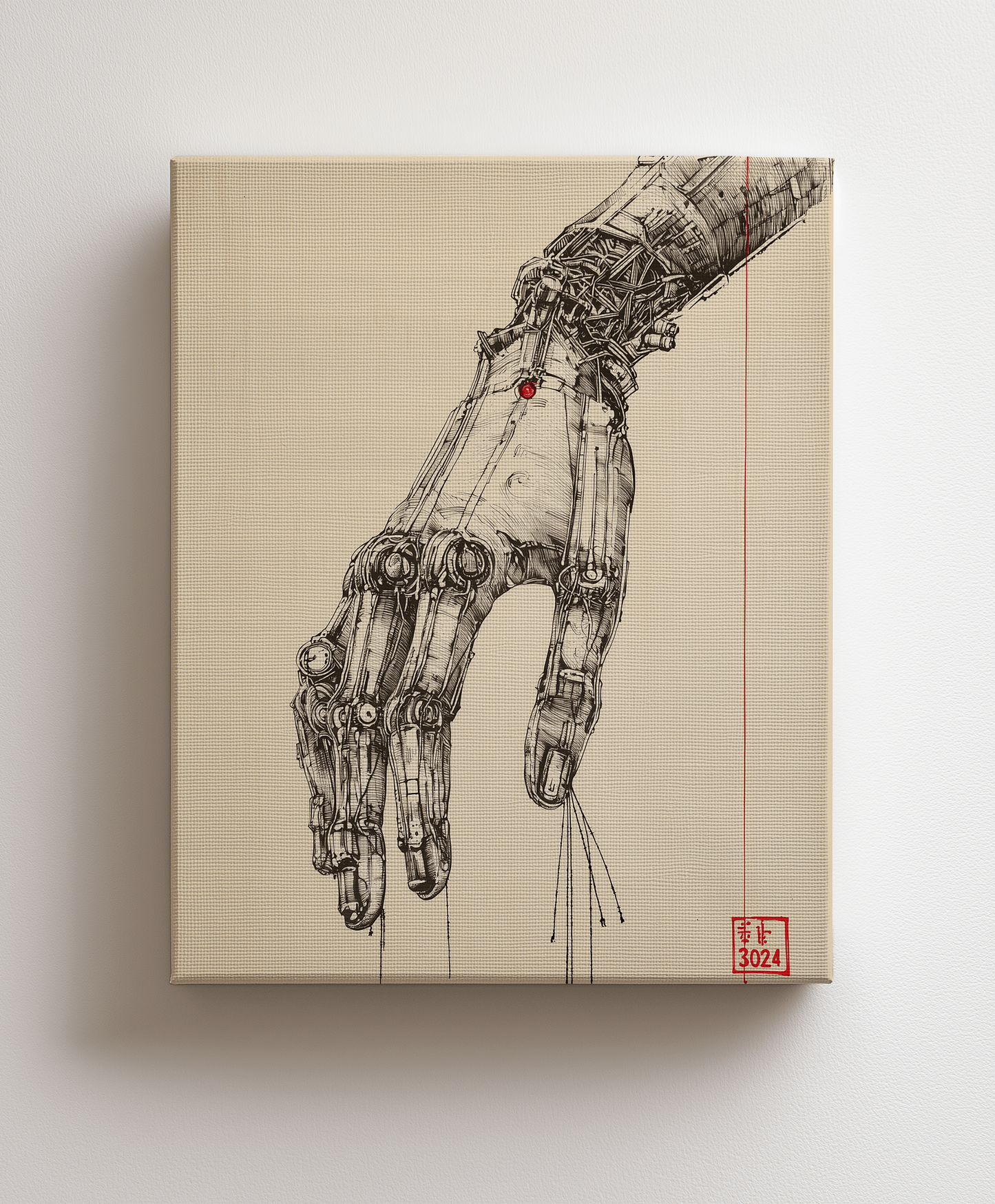 Canvas painting The Mechanical Hand