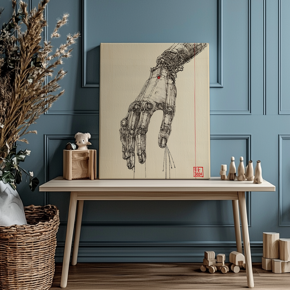 Canvas painting The Mechanical Hand