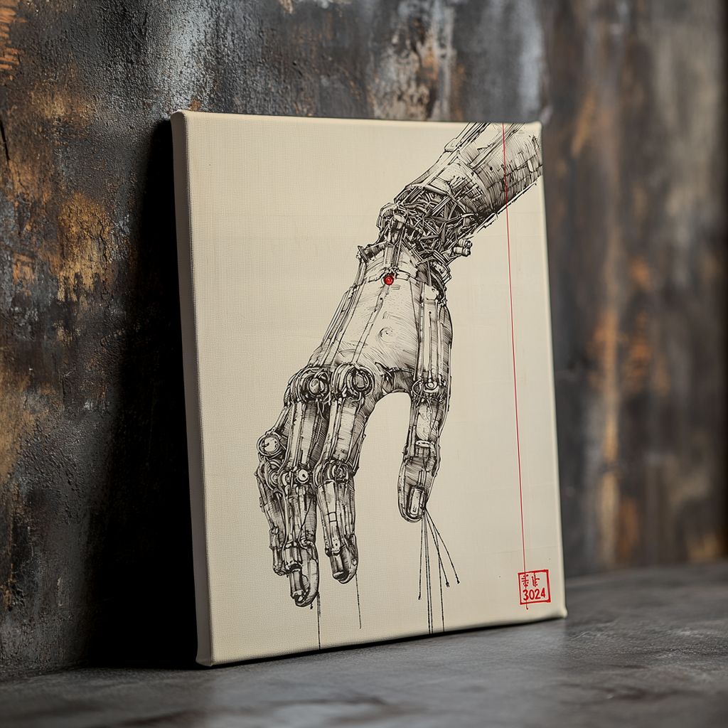 Canvas painting The Mechanical Hand