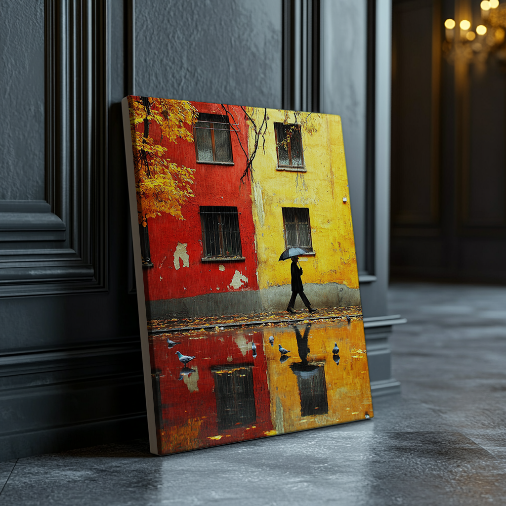 Canvas painting Autumn Rain