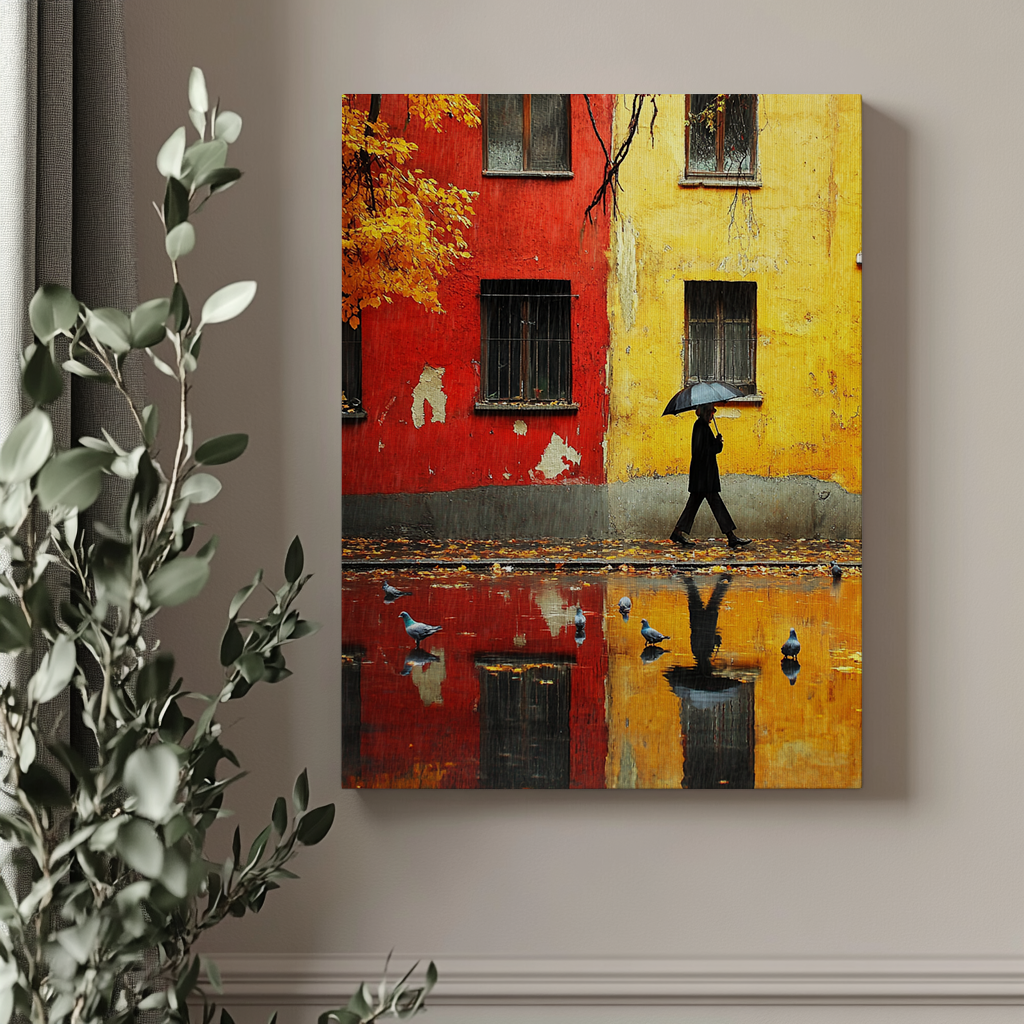 Canvas painting Autumn Rain