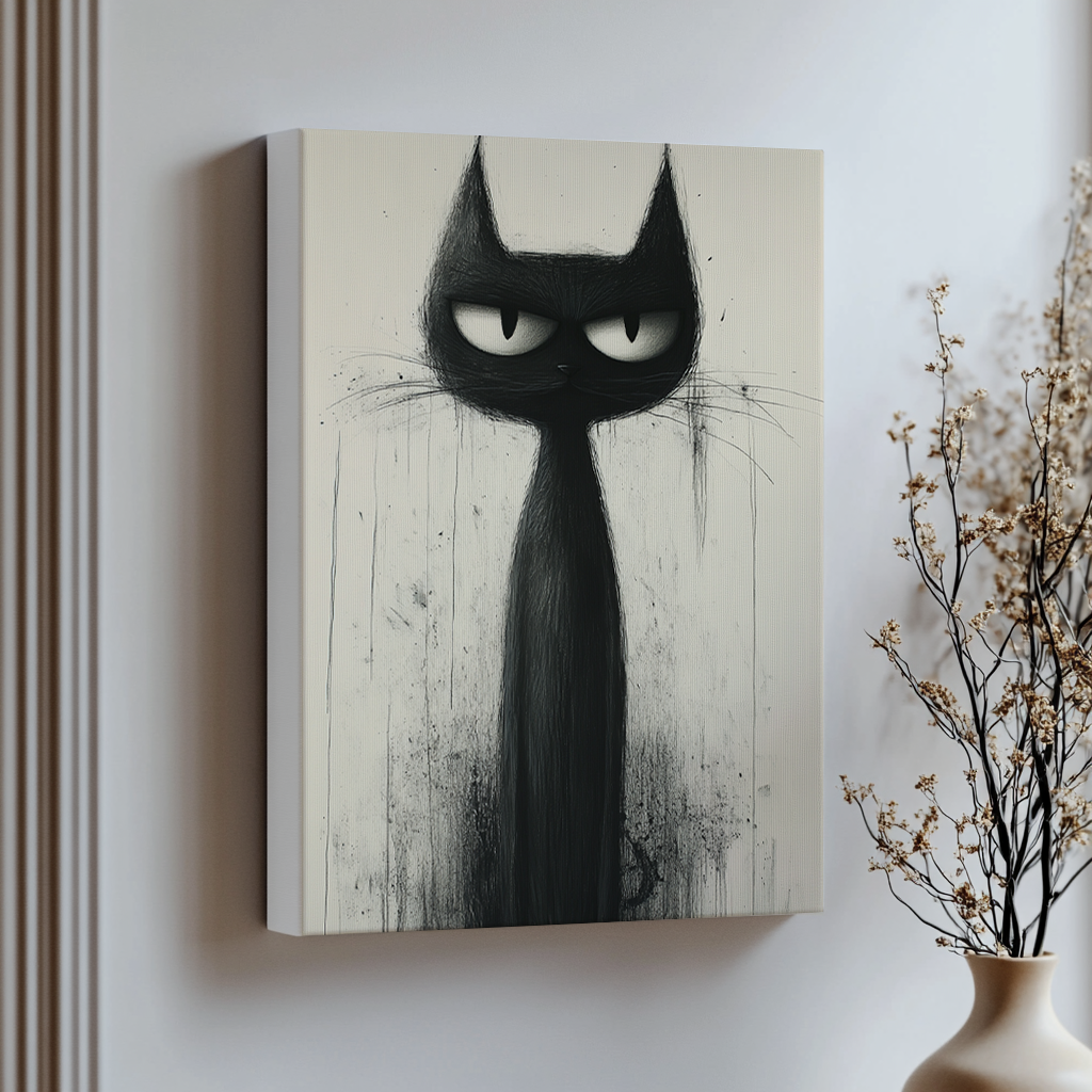 Canvas painting Cat with Personality