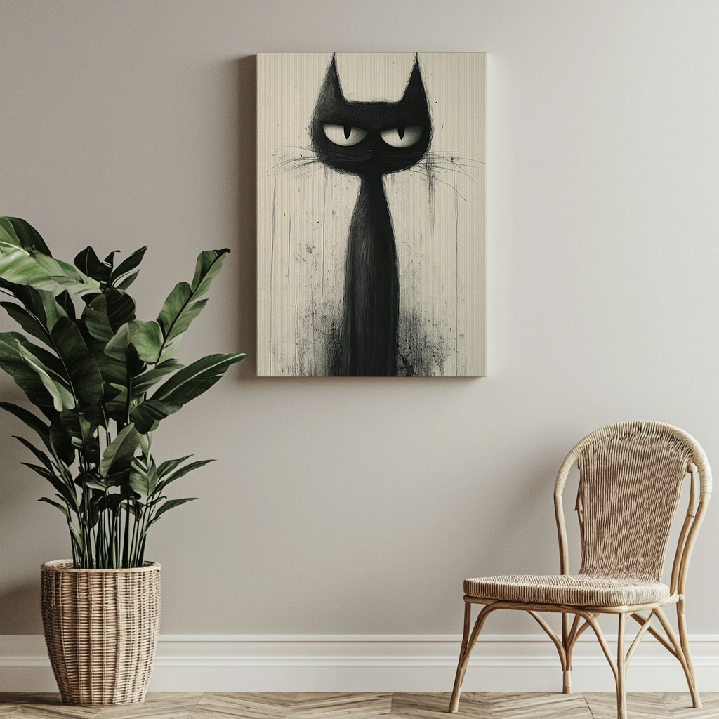 Canvas painting Cat with Personality