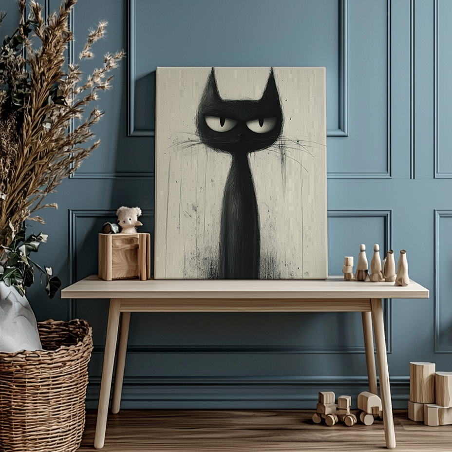 Canvas painting Cat with Personality