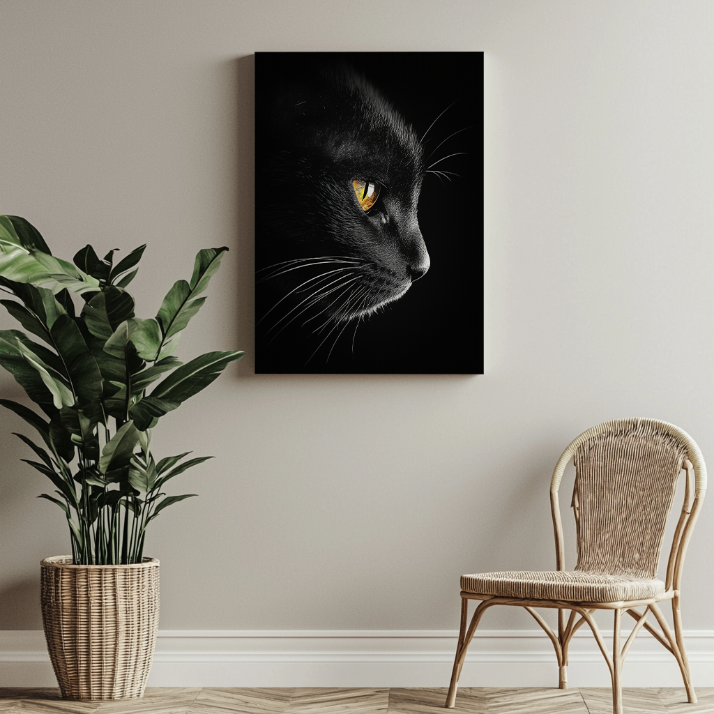 Mysterious Cat canvas painting